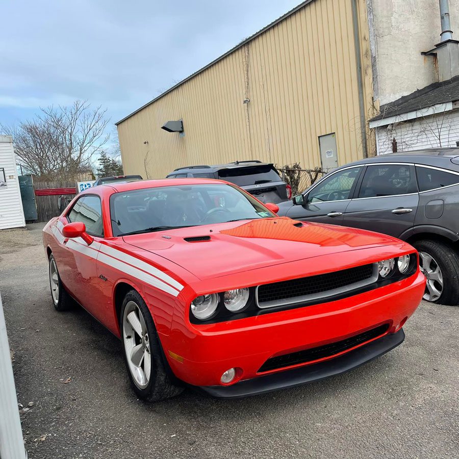 red car after