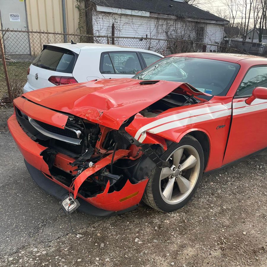 red car before